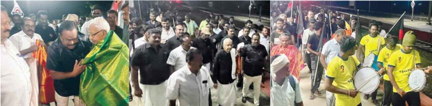 இராஜபாளையம் ரயில் நிலையத்தில் தமிழர் தலைவருக்கு தாரை தப்பட்டை முழங்க உற்சாக வரவேற்பு கழகம்