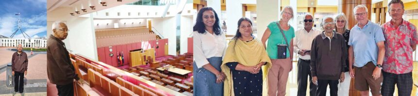 ஆஸ்திரேலியா நாடாளுமன்றத்தின் உள் வெளிப்புற அமைப்புகளை பார்வையிட்டார் தமிழர் தலைவர் ஆசிரியர் உலகம், திராவிடர் கழகம்
