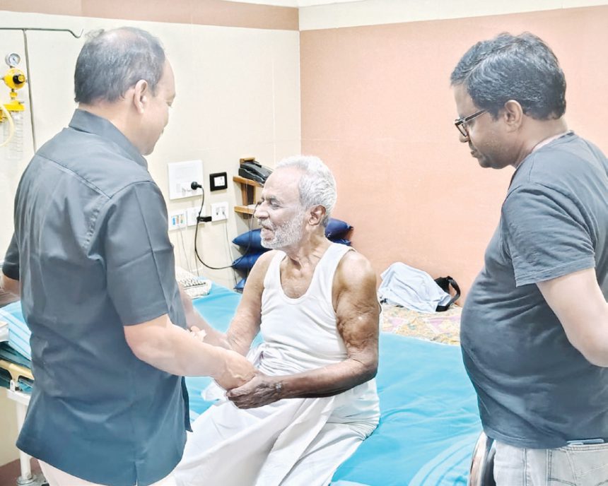 பெரியார் பெருந்தொண்டர் ப. சிவஞானம் உடல் நலம் விசாரிப்பு திராவிடர் கழகம்