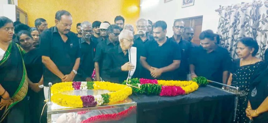 தி.இரா.இரத்தினசாமி மறைவு – தமிழர் தலைவர் இறுதி மரியாதை மறைவு
