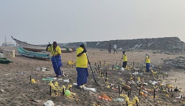 161 மெட்ரிக் டன் குப்பைகள்