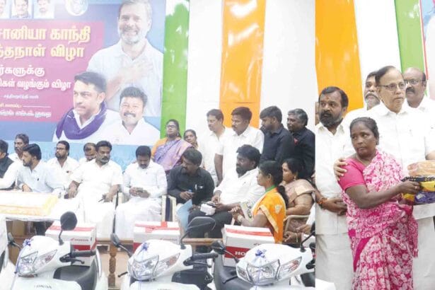 காங்கிரஸ் மூத்த தலைவர் சோனியா காந்தியின் 77 ஆம் ஆண்டு பிறந்த நாள்: தமிழர் தலைவர் ஆசிரியர் பங்கேற்பு தமிழ்நாடு
