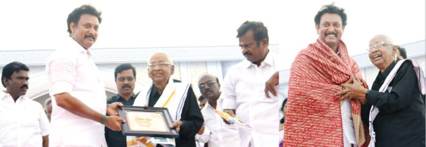 முத்தமிழறிஞர் கலைஞர் சிலையைத் திறந்து வைத்த தமிழர் தலைவர் ஆசிரியர் கி.வீரமணி தமிழ்நாடு, திராவிடர் கழகம்