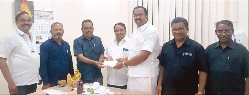 கழகப் பொதுக்குழு நிகழ்வுக்கு தஞ்சை வடக்கு மாவட்ட திமுக செயலாளர் சு. கல்யாணசுந்தரம் எம்.பி., ரூ.1,00,000 நன்கொடை வழங்கினார் திராவிடர் கழகம், நன்கொடை