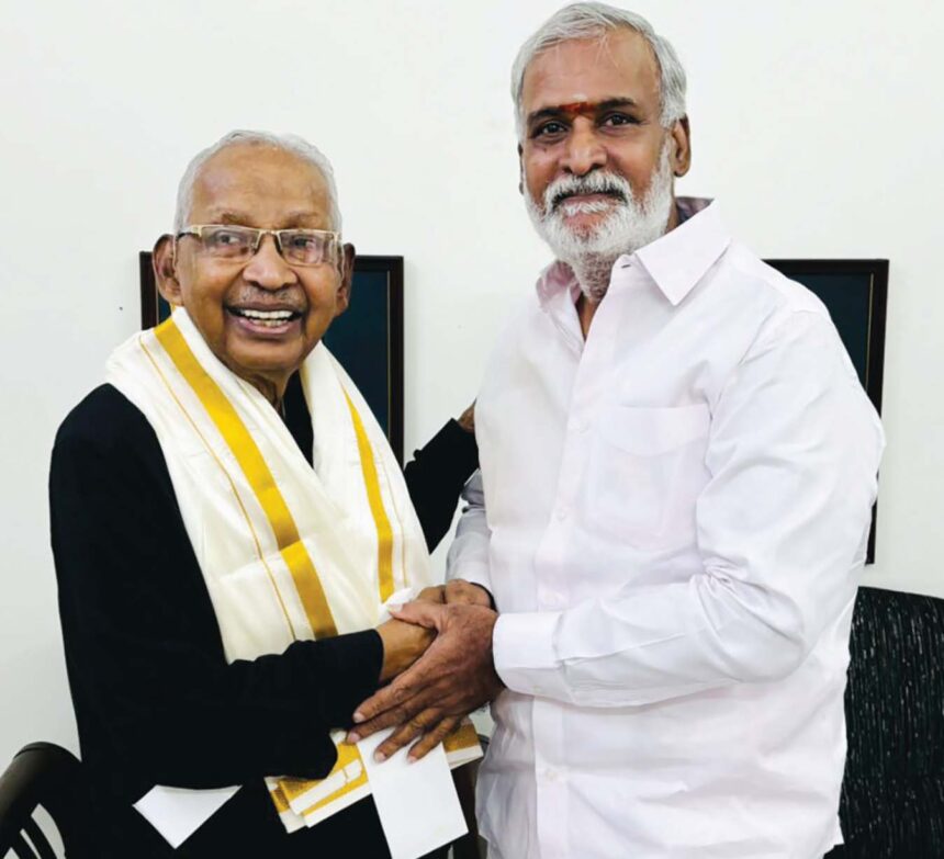 தமிழர் தலைவருடன் அமைச்சர் சேகர்பாபு சந்திப்பு தமிழ்நாடு, திராவிடர் கழகம்