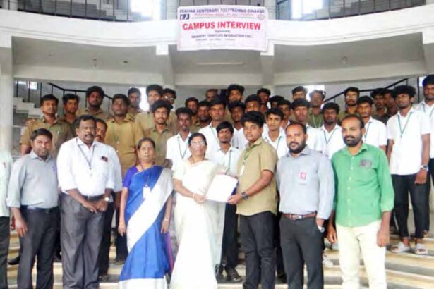 பெரியார் பாலிடெக்னிக்கில் சென்னை ஸ்வில்லிங் இந்தியா நிறுவனம் நடத்திய வளாக நேர்காணல் தமிழ்நாடு