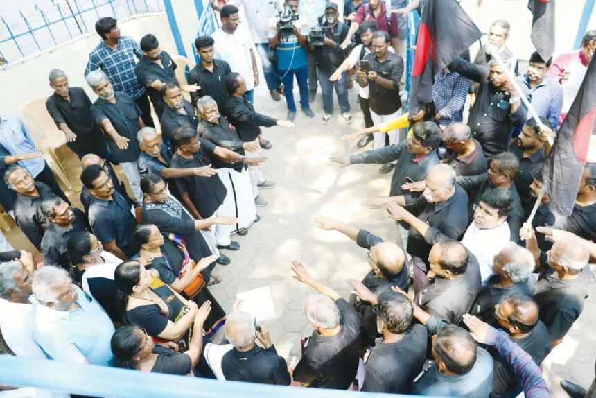அண்ணல் அம்பேத்கரின் 135ஆவது ஆண்டு பிறந்த நாள் தமிழர் தலைவர் தலைமையில் சிலைக்கு மாலை - உறுதிமொழி ஏற்பு தமிழ்நாடு