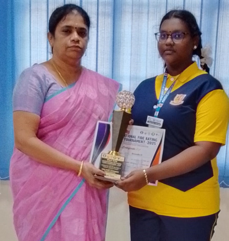 பெரியார் கல்வி நிறுவன மாணவி பன்னாட்டு சதுரங்கப் போட்டியில் சாதனை பெரியார் கல்வி நிறுவனங்கள்