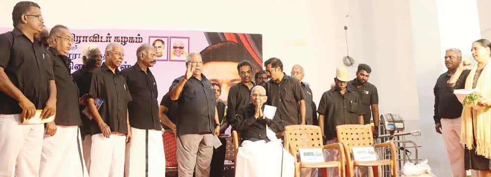 தமிழர் தலைவருக்கு எடைக்கு எடை 5 ரூபாய் நாணயங்கள் நன்கொடை