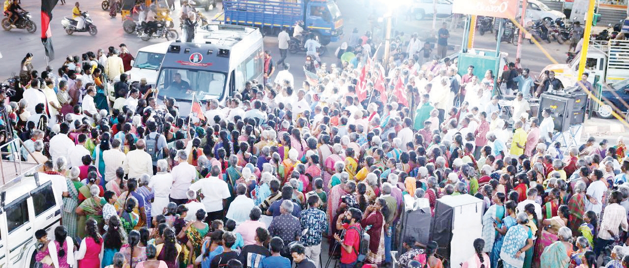 கிணத்துக்கடவு தொகுதி வேட்பாளருக்கு தமிழர் தலைவர் வாக்கு சேகரித்தார் திராவிடர் கழகம்