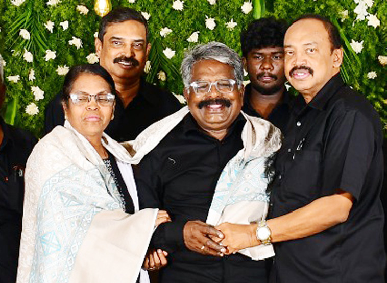இரா.இராகுல் - அ.இராகவி ஆகியோரது இணையேற்பு விழாவினை கழகப் பொதுச்செயலாளர் முனைவர் வீ.அன்புராஜ் நடத்தி வைத்தார் திராவிடர் கழகம்