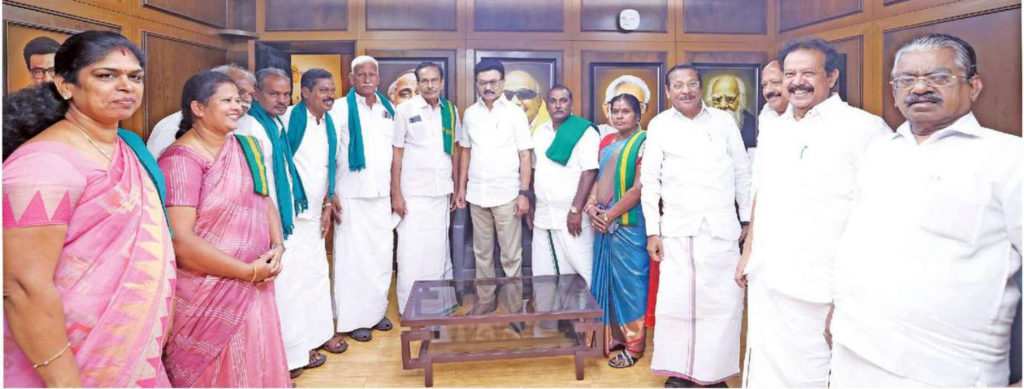 தி.மு.க தலைவர் தளபதி மு.க.ஸ்டாலினுடன் விவசாயிகள் சங்கப் பிரதிநிதிகள் சந்திப்பு