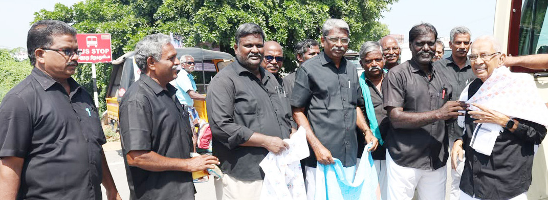 தஞ்சையில் தமிழர் தலைவருக்கு வரவேற்பு திராவிடர் கழகம்